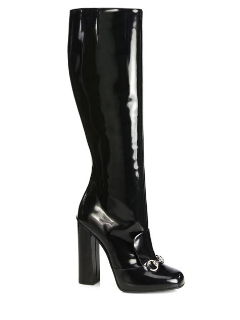 gucci womens black boots|high heel Gucci boots women.